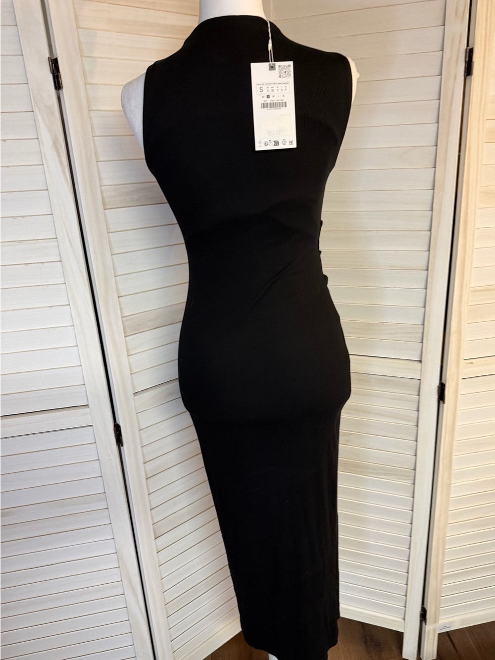 NWT Zara Black Sleeveless Dress SZ S